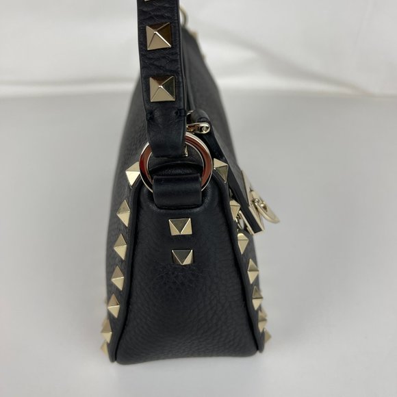New Valentino Small Rockstud Grainy Calfskin Shoulder Bag - Picture 7 of 11